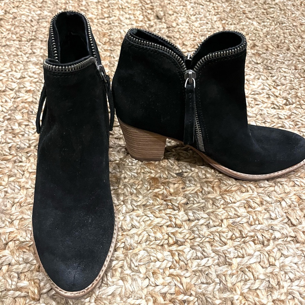 Dolce Vita Black Suede Ankle Booties